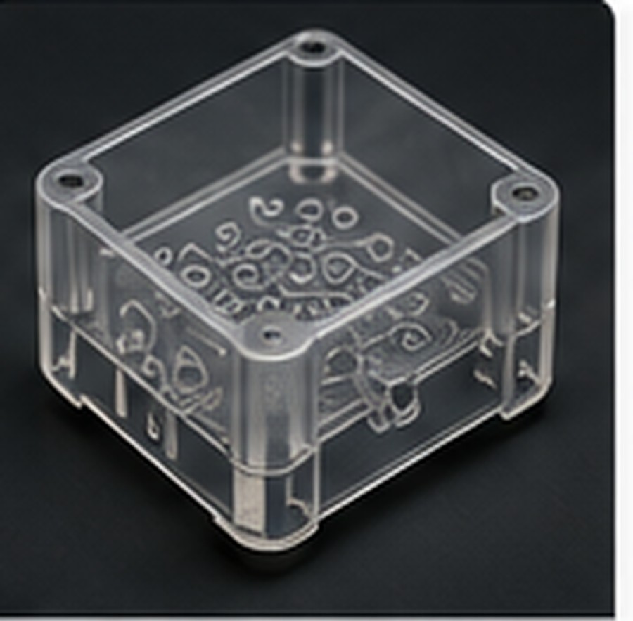 Boîtier prototype transparent